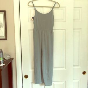 Sage Green Cropped Maternity Cami Jumpsuit